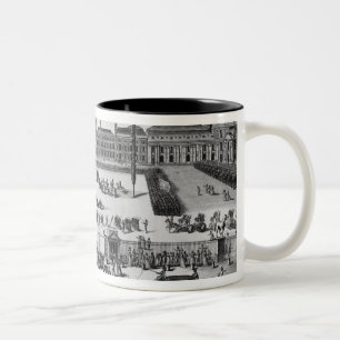 Napoleon Bonaparte  First Consul, ReviewingTroops Two-Tone Coffee Mug