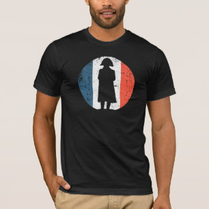 Napoleon Bonaparte - French Flag Silhouette T-Shirt