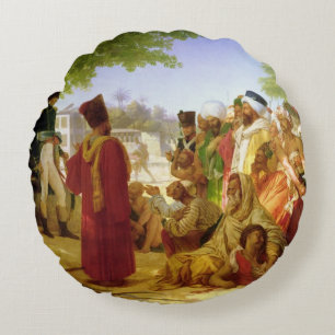 Napoleon Bonaparte Pardoning the Rebels Round Pillow