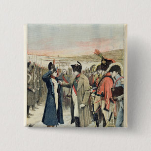 Napoleon Bonaparte presenting the female 2 Inch Square Button