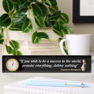 Napoleon Bonaparte Quote On Success Nameplate