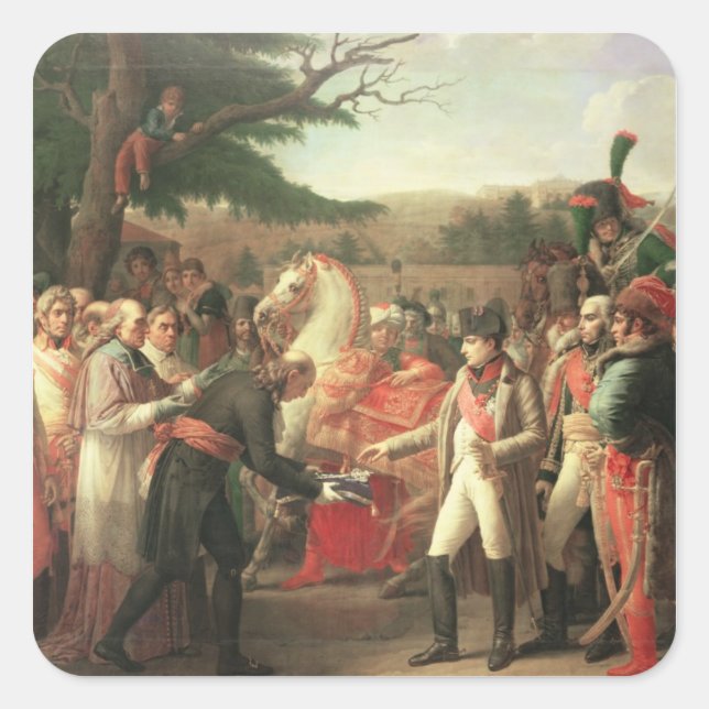 Napoleon Bonaparte  Receiving the Keys Square Sticker (Front)