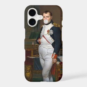 Napoléon Bonaparte soufflant un bubble gum blanc
