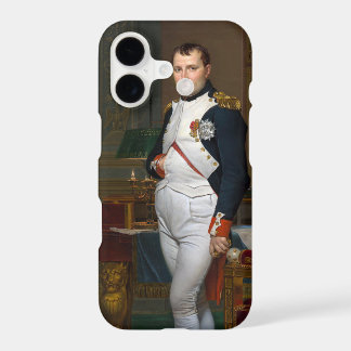 Napoléon Bonaparte soufflant un bubble gum blanc