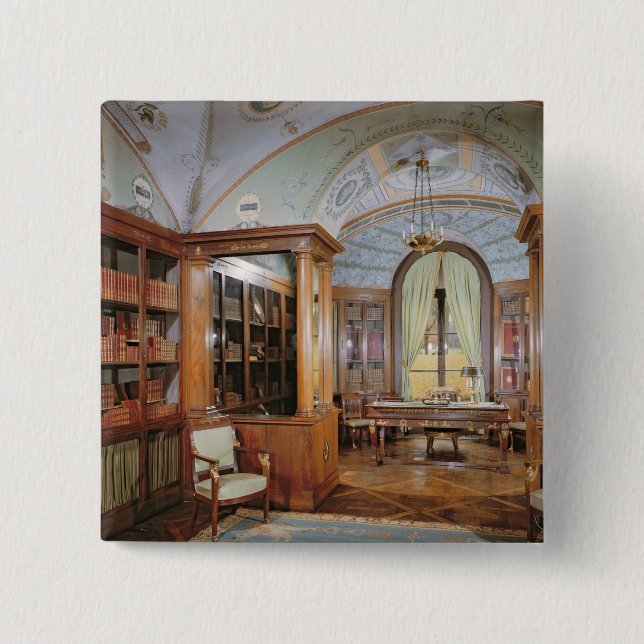 Napoleon Bonaparte's study, c.1800 2 Inch Square Button (Front)