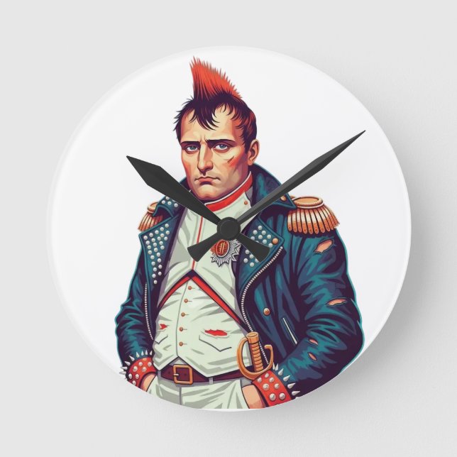 Napoleon bottle opener round clock (Front)