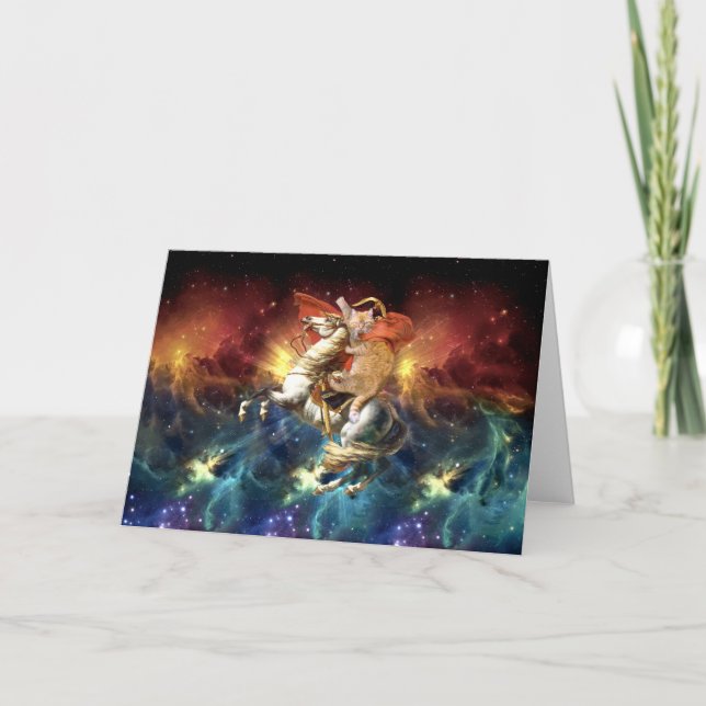 Napoleon Cat in Space                              Card (Front)