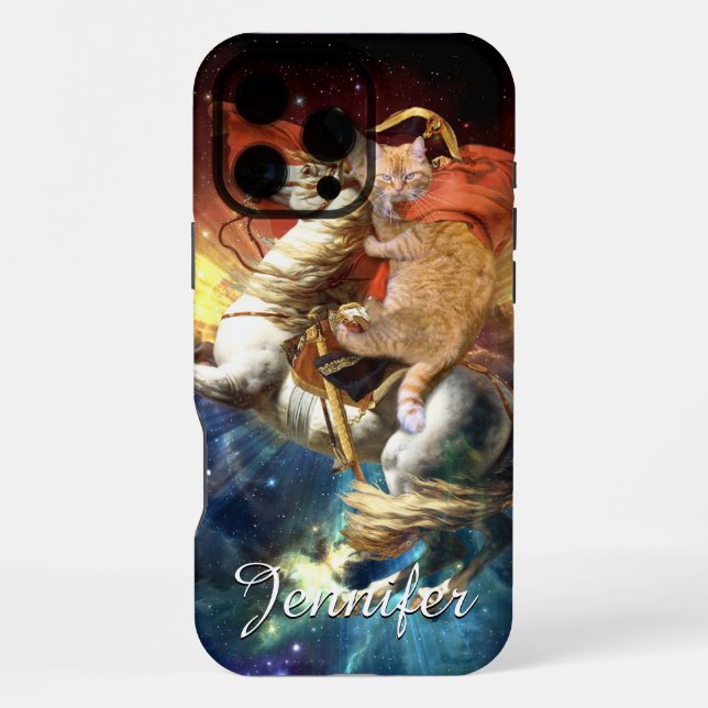 Napoleon Cat in Space                              iPhone Case (Back)