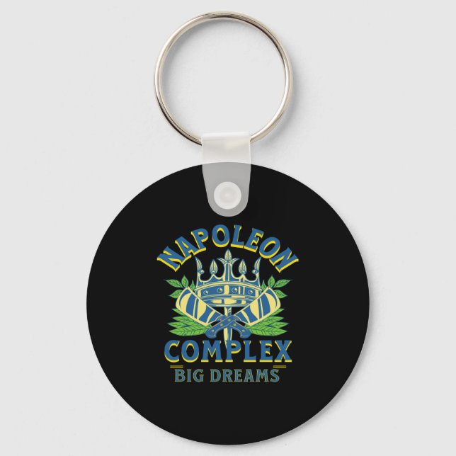 Napoleon Complex Big Dreams Short Bold Royal Long  Keychain (Front)
