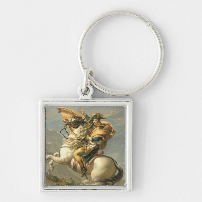 Napoleon  Crossing the Alps at the St Bernard Keychain (Front)