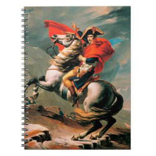 Napoleon Crossing the Alps, famous painting, Notebook