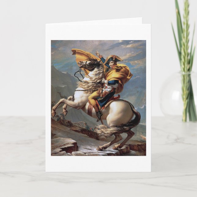 Napoleon Crossing the Alps, Jacques-Louis David Card (Front)