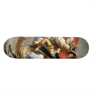 Napoleon Crossing the Alps - Jacques-Louis David Skateboard