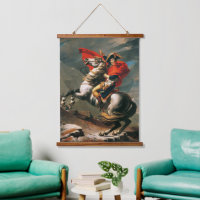 Napoleon Crossing the Alps Neoclassical Painting