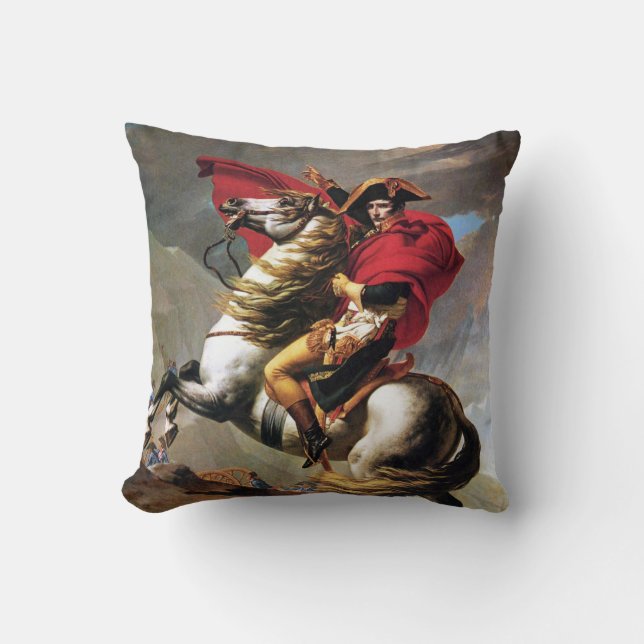 Napoleon Crossing the Alps Pillow (Front)