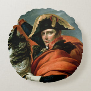 Napoleon  Crossing the Alps Round Pillow