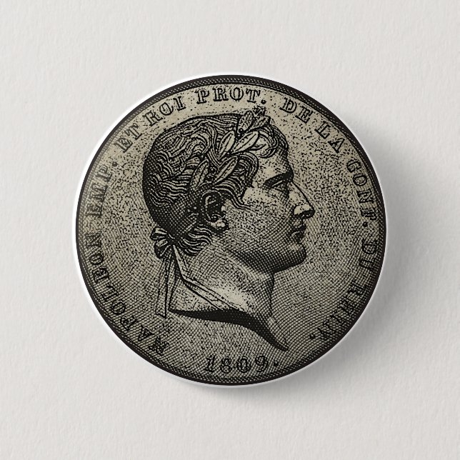 Napoleon Currency 2 Inch Round Button (Front)