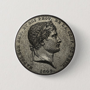 Napoleon Currency 2 Inch Round Button