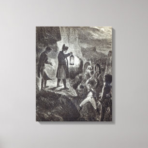 Napoleon extricating Lannes' Artillery Canvas Print