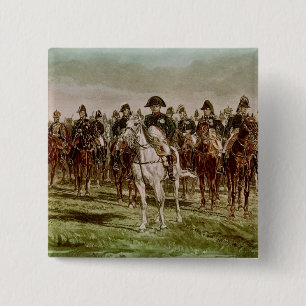 Napoleon I  and his Staff, c.1860 2 Inch Square Button