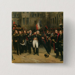 Napoleon I Bidding Farewell to the Imperial 2 Inch Square Button