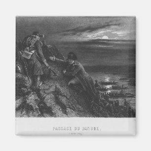 Napoleon I Bonaparte  crossing the River Magnet