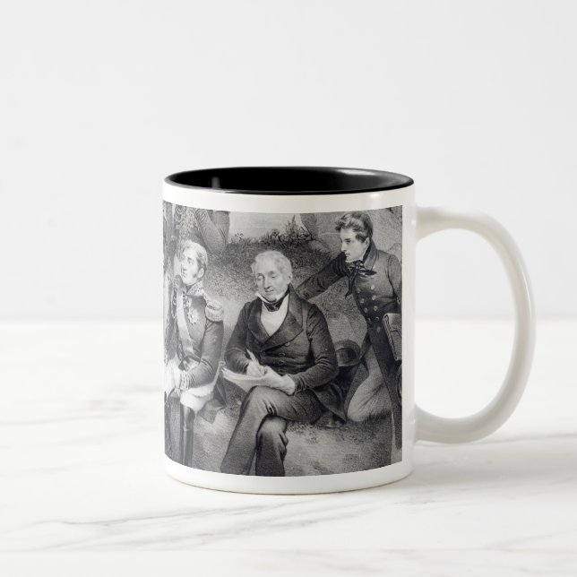 Napoleon I Dictating Memoirs to Emmanuel Las Two-Tone Coffee Mug (Right)
