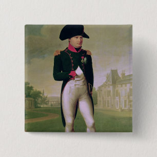 Napoleon I  in Front of the Chateau de Malmaison 2 Inch Square Button