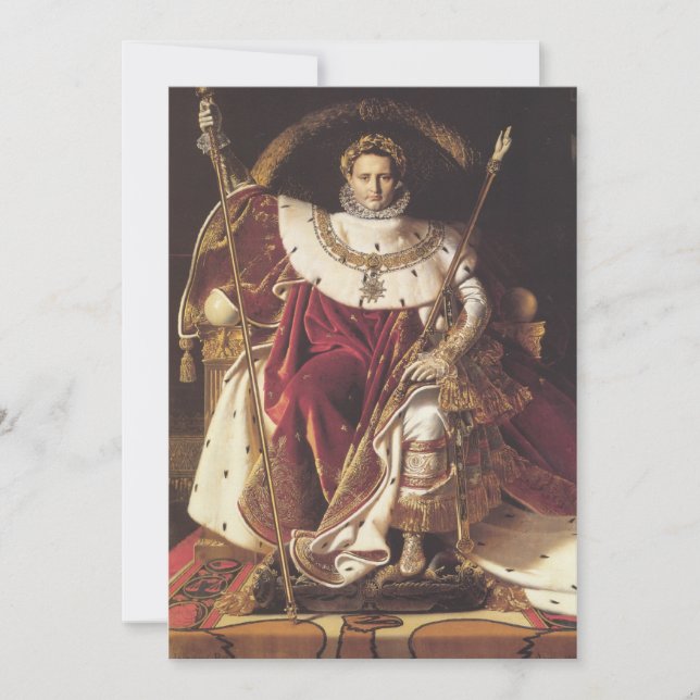 Napoleon I  on his Imperial Throne Invitation (Front)