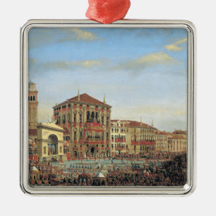 Napoleon I  Presiding over a Regatta in Venice Metal Ornament