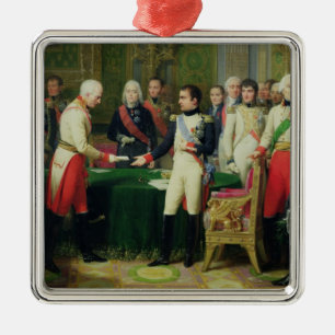 Napoleon I Receiving Baron Vincent Metal Ornament