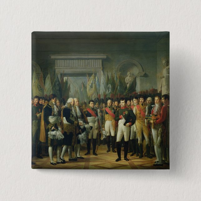 Napoleon I  Receiving the Deputies 2 Inch Square Button (Front)