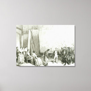 Napoleon I  Visiting the Studio of David Canvas Print