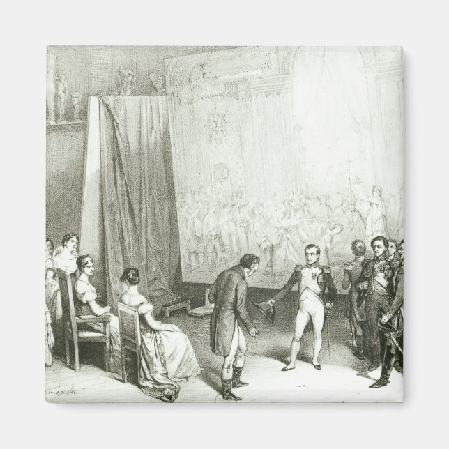 Napoleon I  Visiting the Studio of David Magnet (Front)