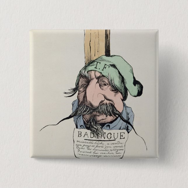 Napoleon le Petit' 2 Inch Square Button (Front)