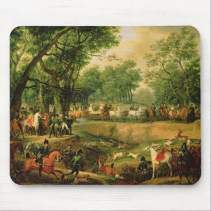 Napoleon on a hunt in the Compiegne Forest, 1811 Mouse Pad