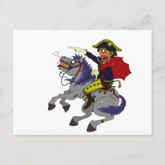 Napoleon on rampage postcard