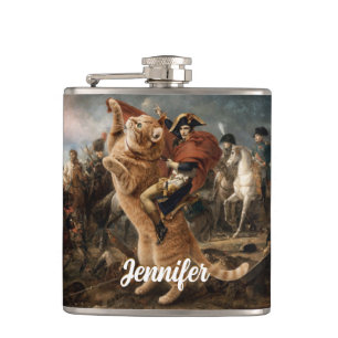 Napoleon Riding Giant Battle Cat Hip Flask