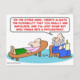 napoleon some nut psychiatrist postcard
