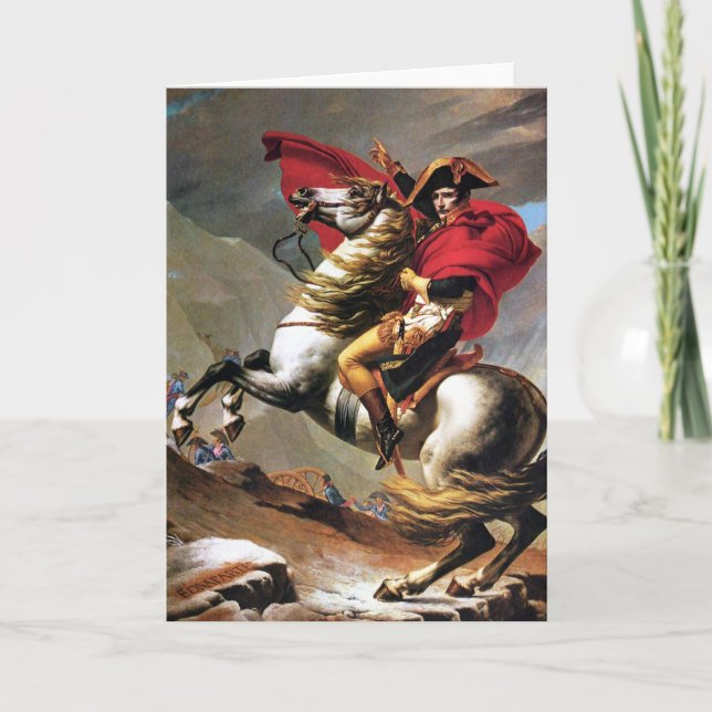Napoléon Traverser les Alpes Carte de voeux (Devant)