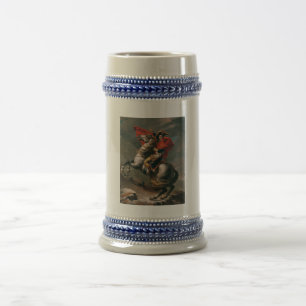 Napoleon with Horse, Battle of St. Bernard Pass Beer Stein