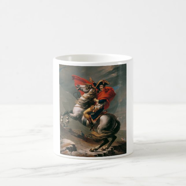 Napoleon with Horse, Battle of St. Bernard Pass Coffee Mug (Center)