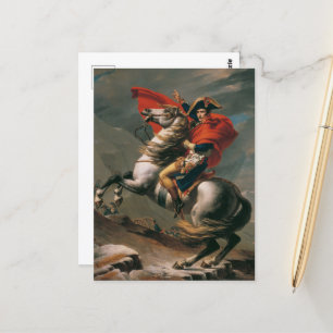 Napoleon with Horse, Battle of St. Bernard Pass Postcard