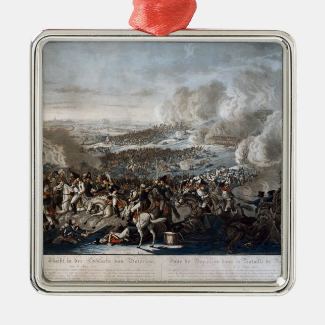 Napoleon's flight from the Battle of Waterloo Metal Ornament (Front)