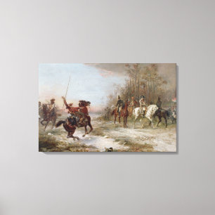 Napoleon's Peril at Brienne-le-Chateau, c.1891 (oi Canvas Print