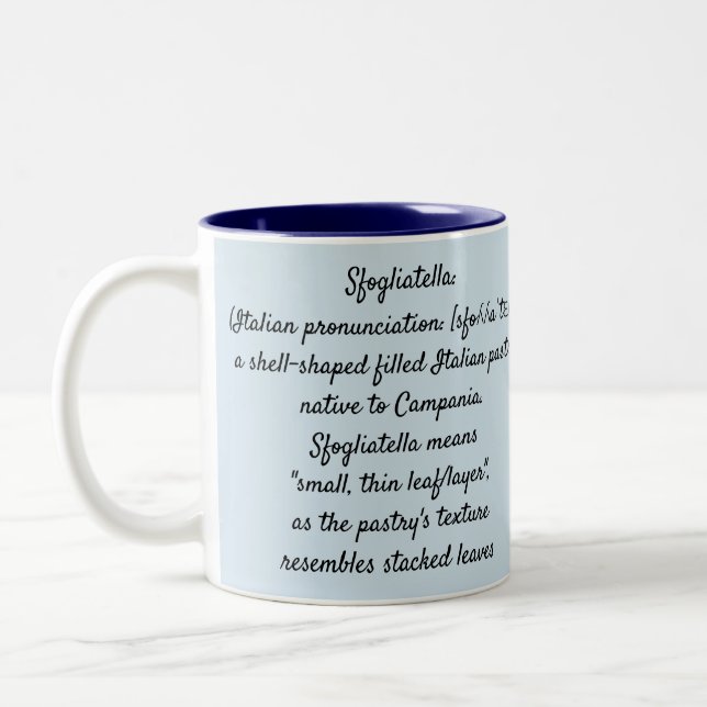 Napoletana de Sfogliatella - tasse de deux tons (Gauche)