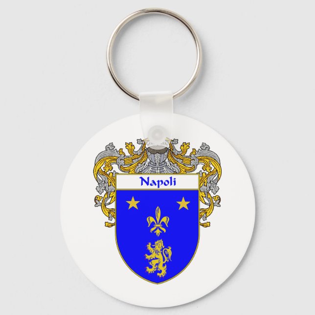 Napoli Coat of Arms (Mantled) Keychain (Front)