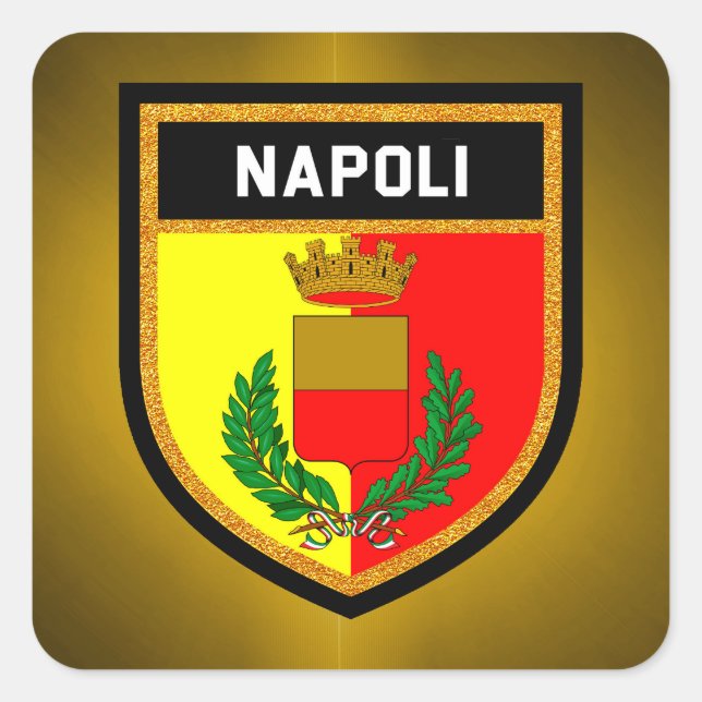 Napoli Flag Square Sticker (Front)