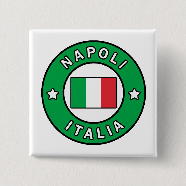 Napoli Italia 2 Inch Square Button (Front)