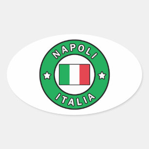 Napoli Italia Oval Sticker